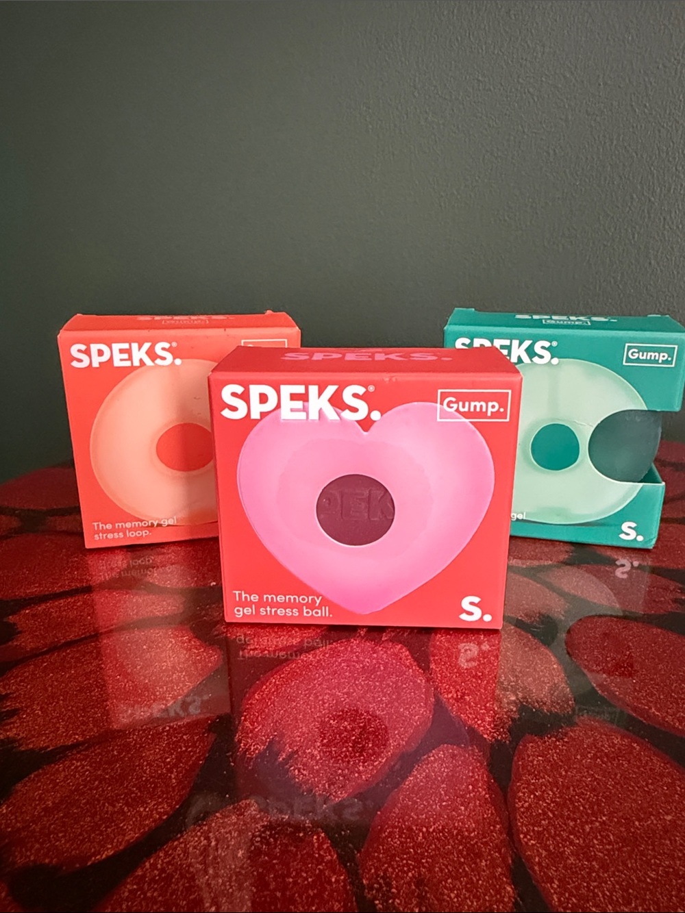 Speks Bundle - HTF Pink Heart + Orange & Green Gump Loop